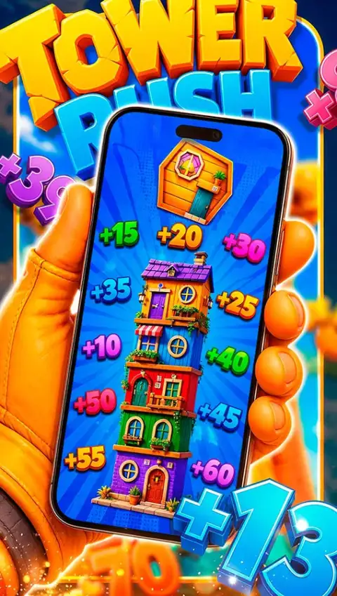 Tower Rush — slaganje blokova u tri trake